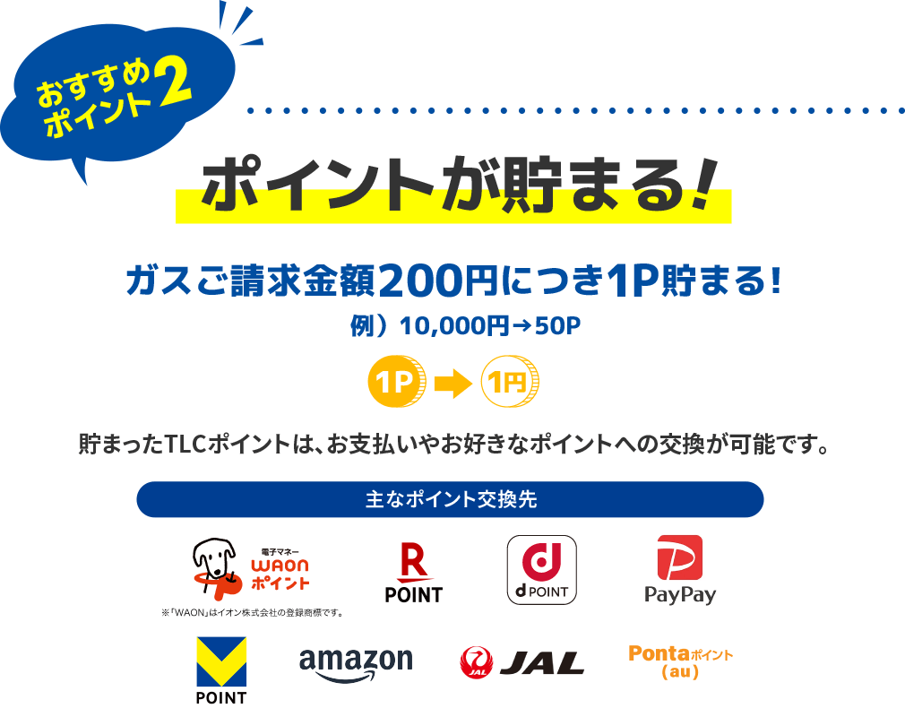 ポイントが貯まる!